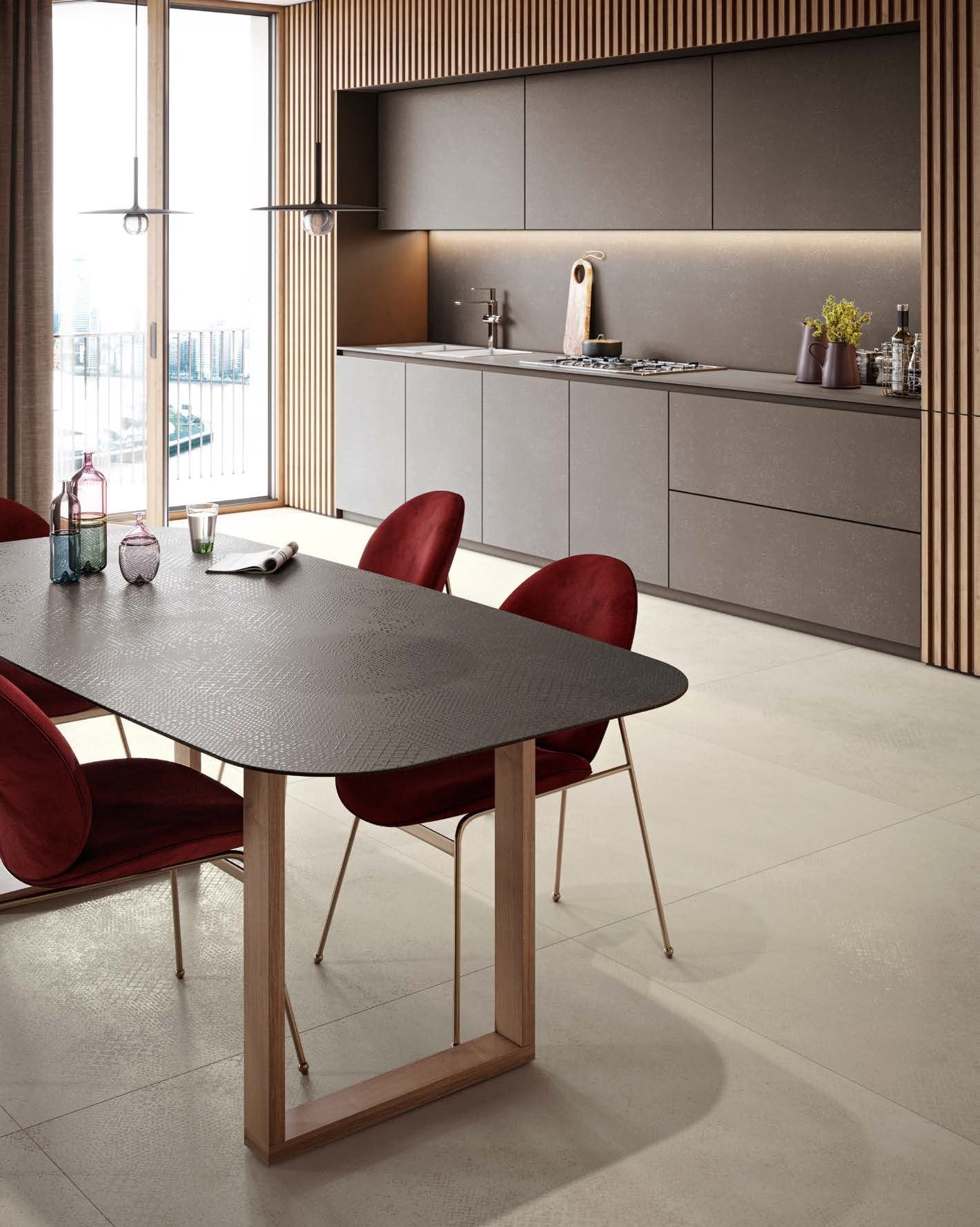Bucătărie urbană cu accente calde | Inspirație Baie Modern