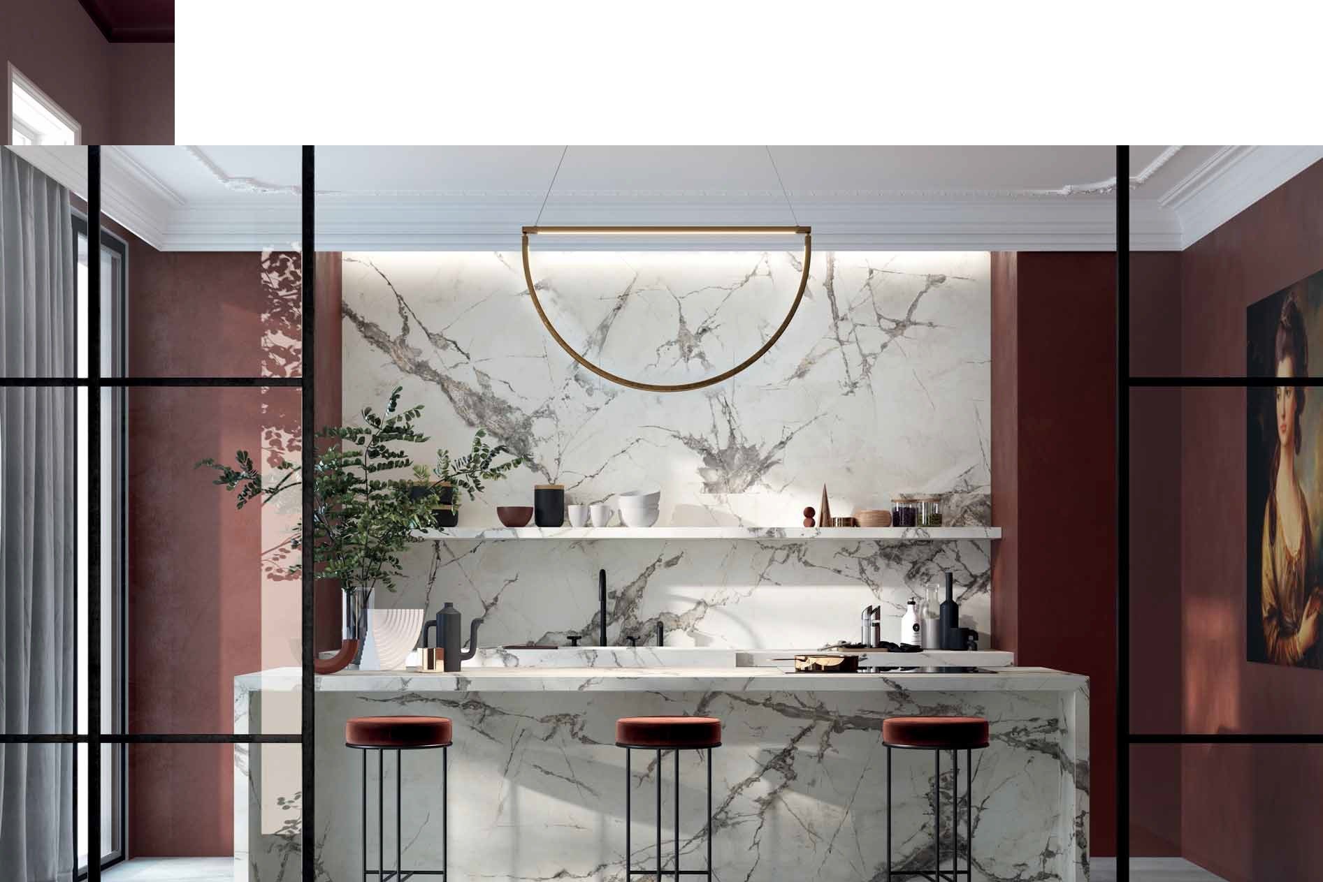 Bucătărie opulentă, tușe moderne | Inspirație Baie Modern