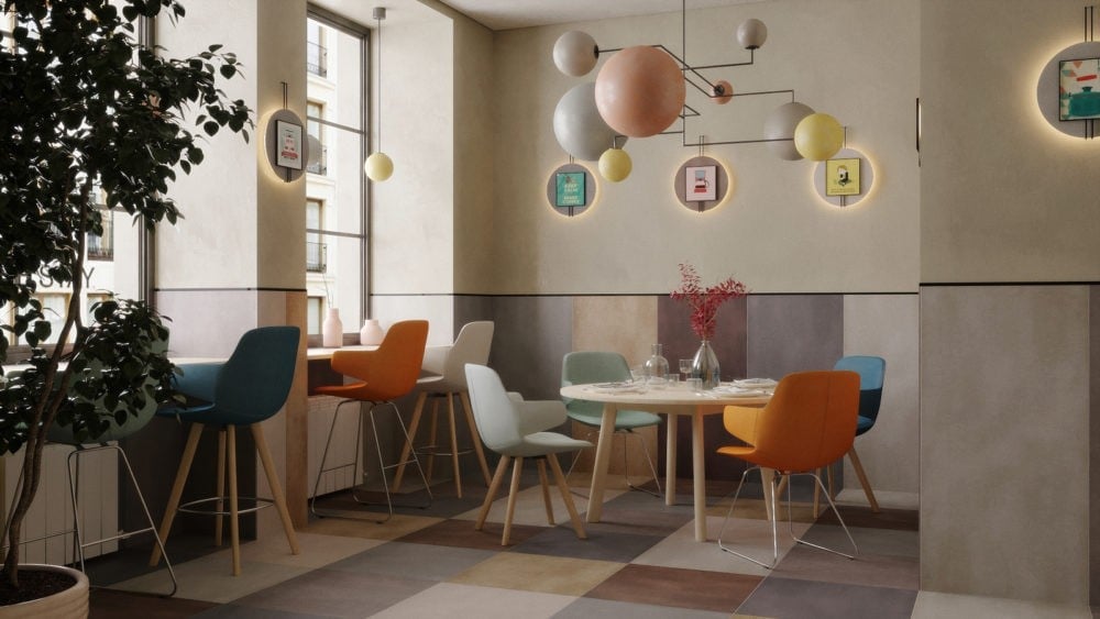 Bistro urban în tonuri calde | Inspirație Baie Industrial
