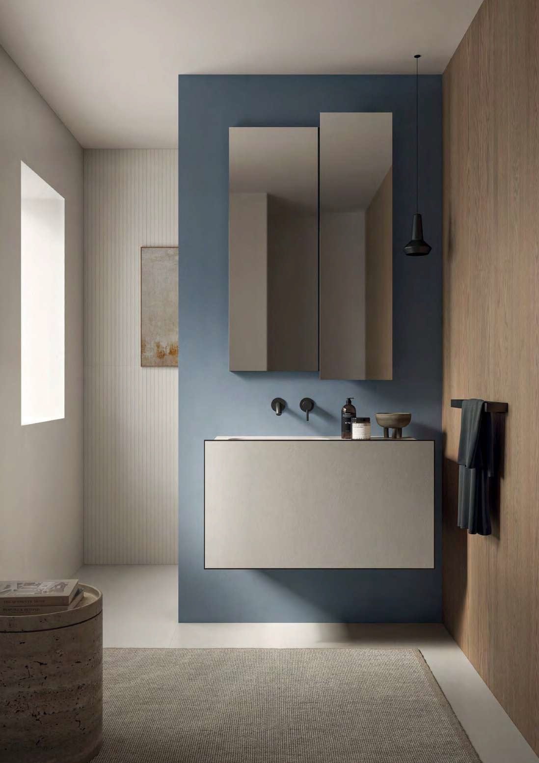 Baie modernă cu accente albastre | Inspirație Baie Modern