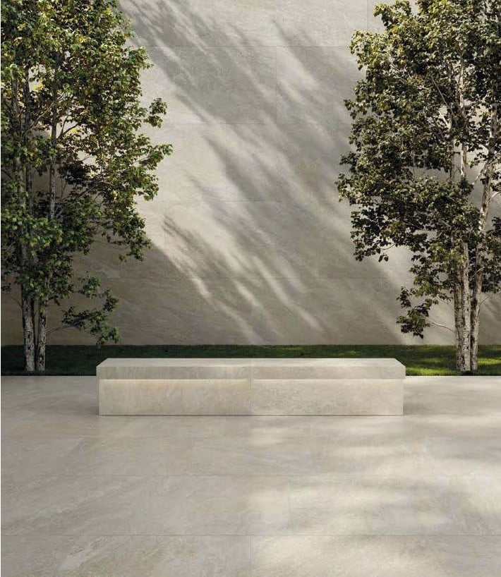 Ambient exterior cu piatră caldă | Inspirație Terasă Minimalist
