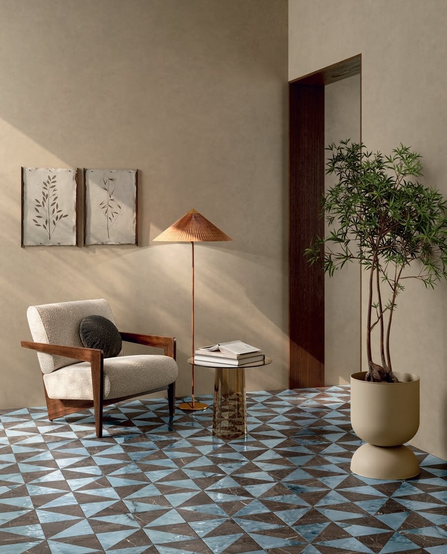 Living cu accente albastre | Inspirație Baie Modern