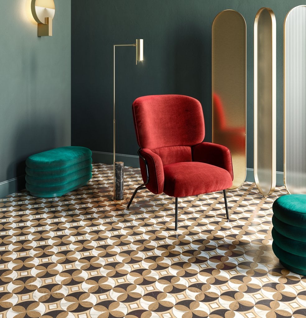Living ecletic cu accente retro | Inspirație Baie Modern