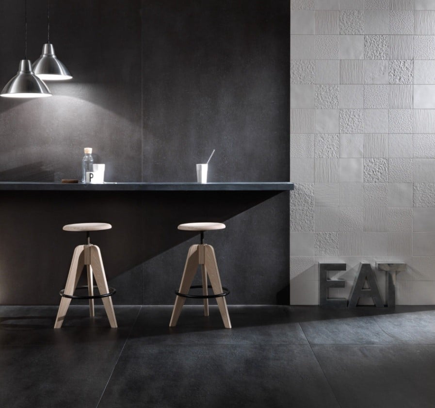 Bar urban cu texturi tactile | Inspirație Baie Industrial