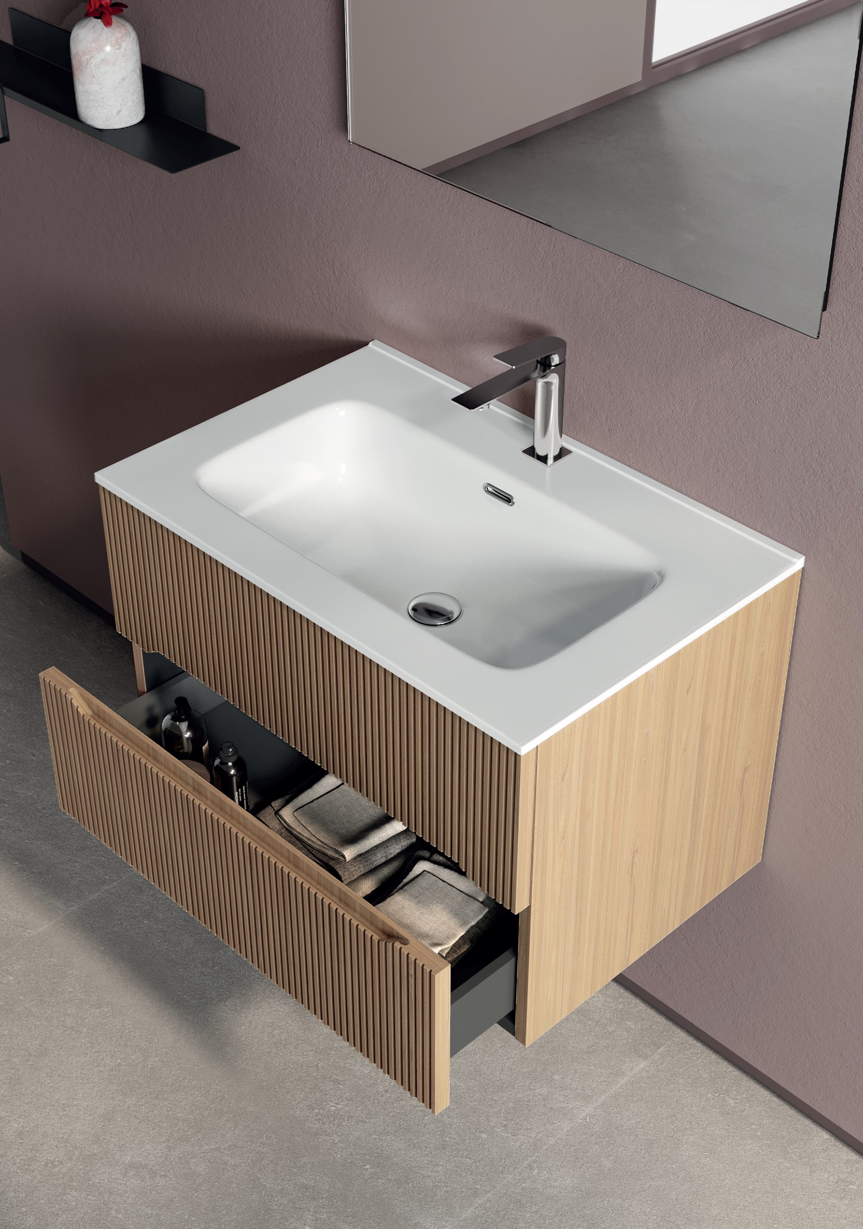 Baie modernă în tonuri calde | Inspirație Baie Modern
