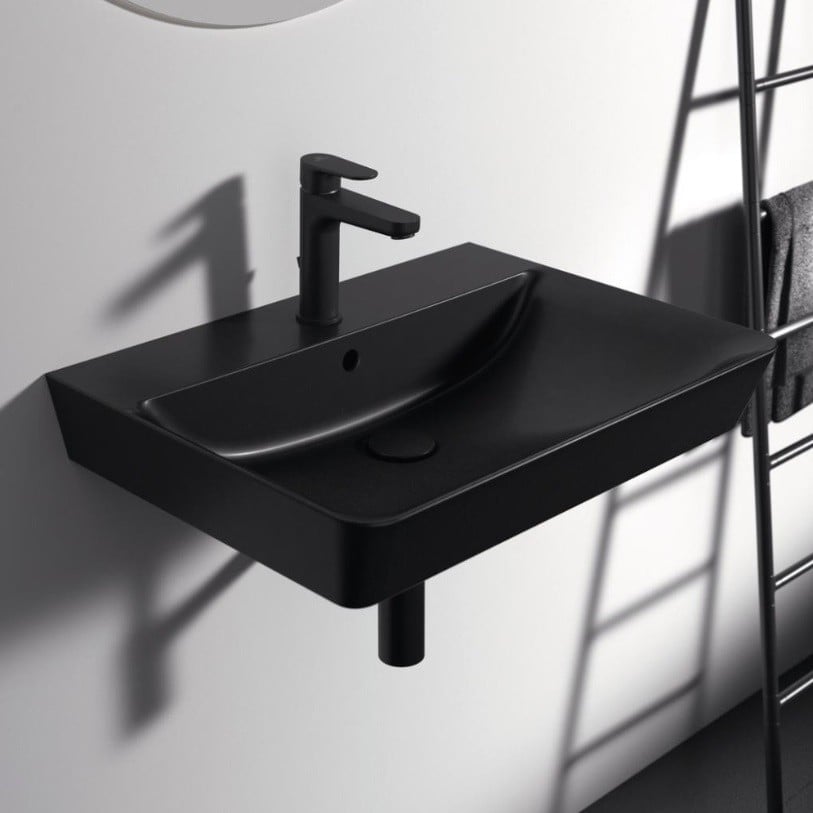 Baie minimalistă în tonuri de negru | Inspirație Baie Minimalist