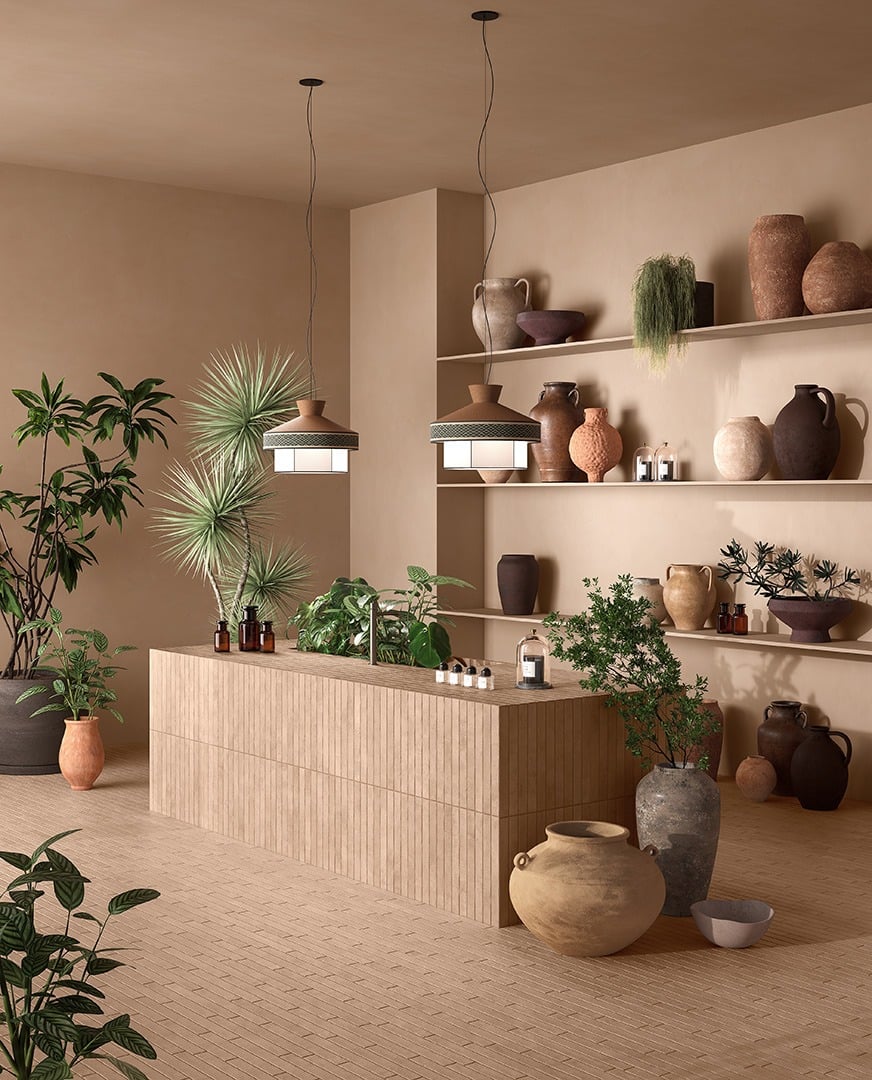 Ambient zen cu accente teracotă | Inspirație Baie Modern