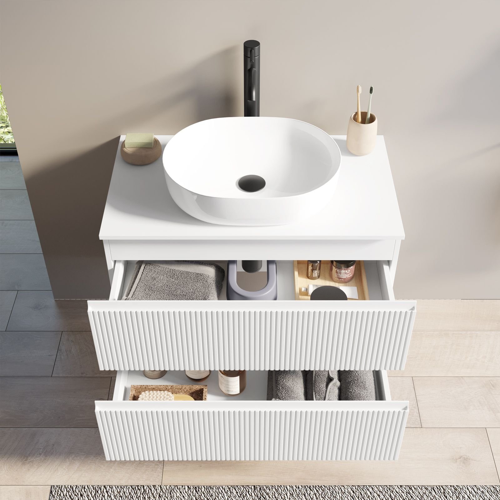 Baie minimalistă cu accente moderne | Inspirație Baie Modern