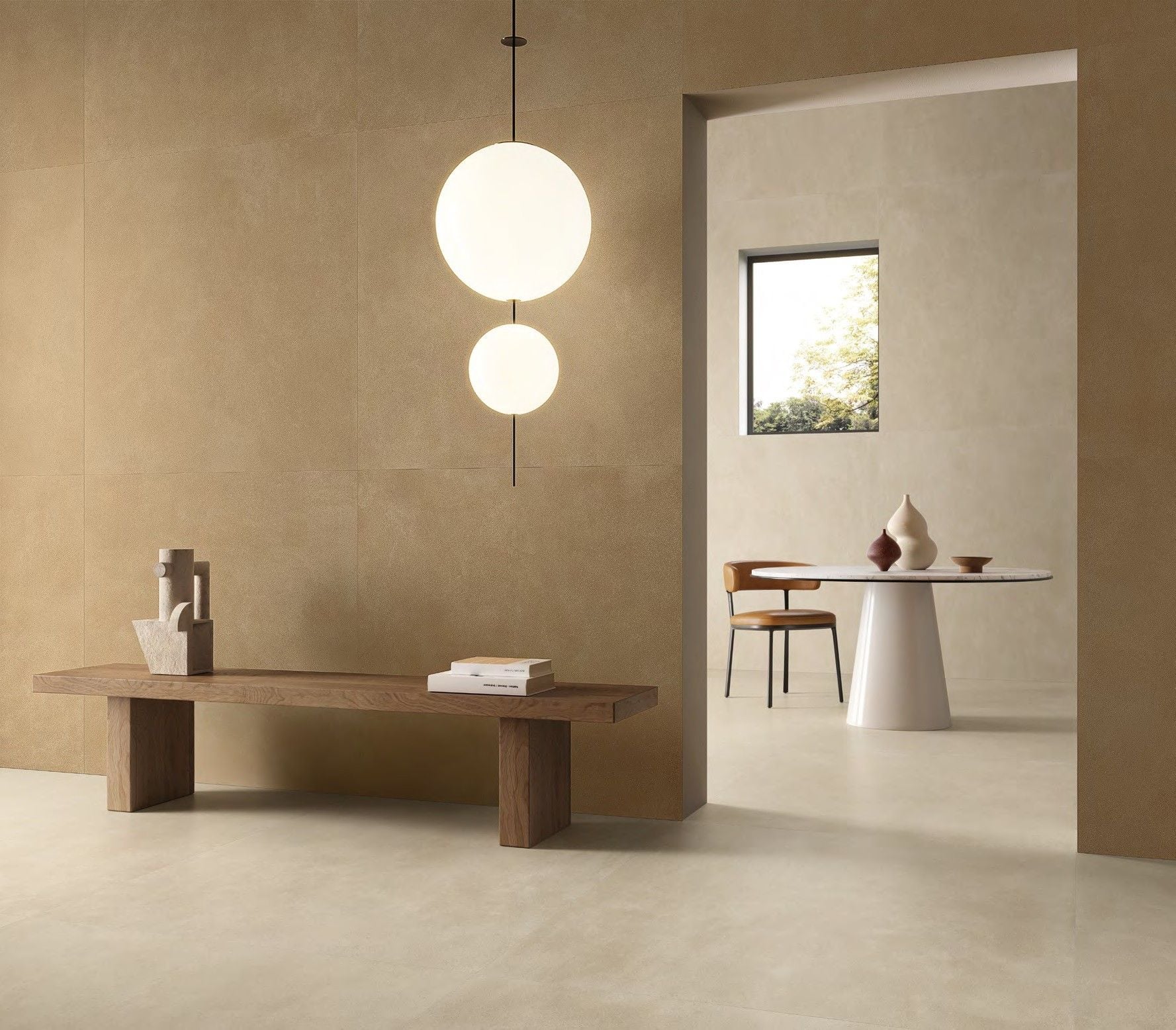 Hol minimalist cu accente calde | Inspirație Baie Modern