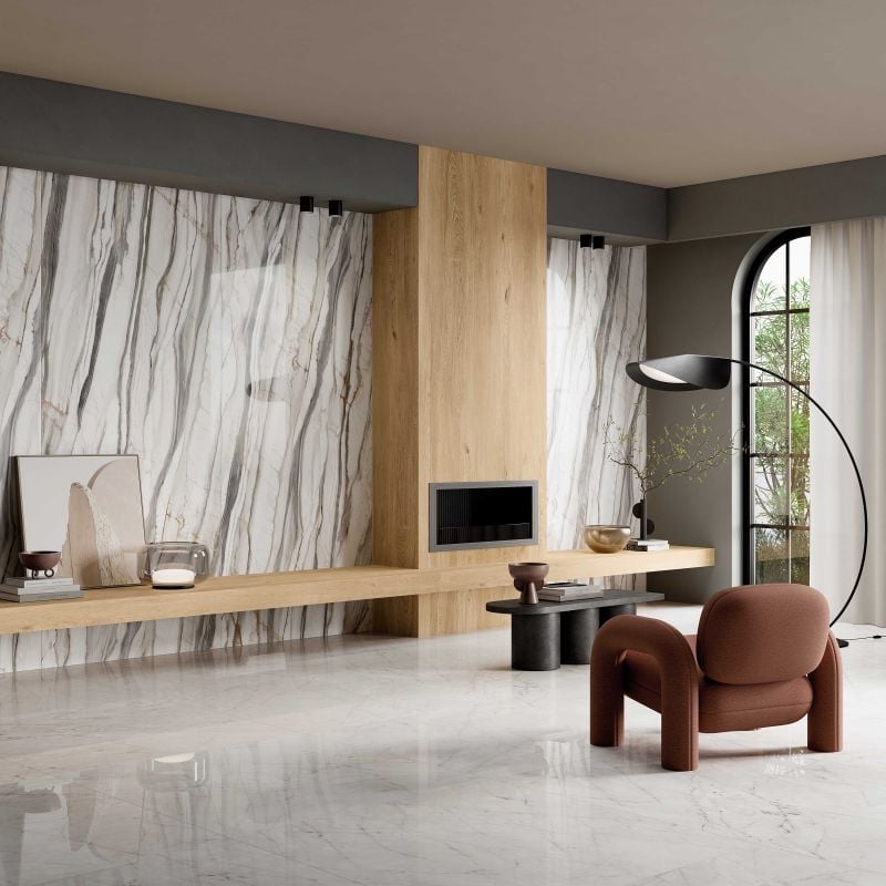 Living minimalist cu accente naturale | Inspirație Baie Modern
