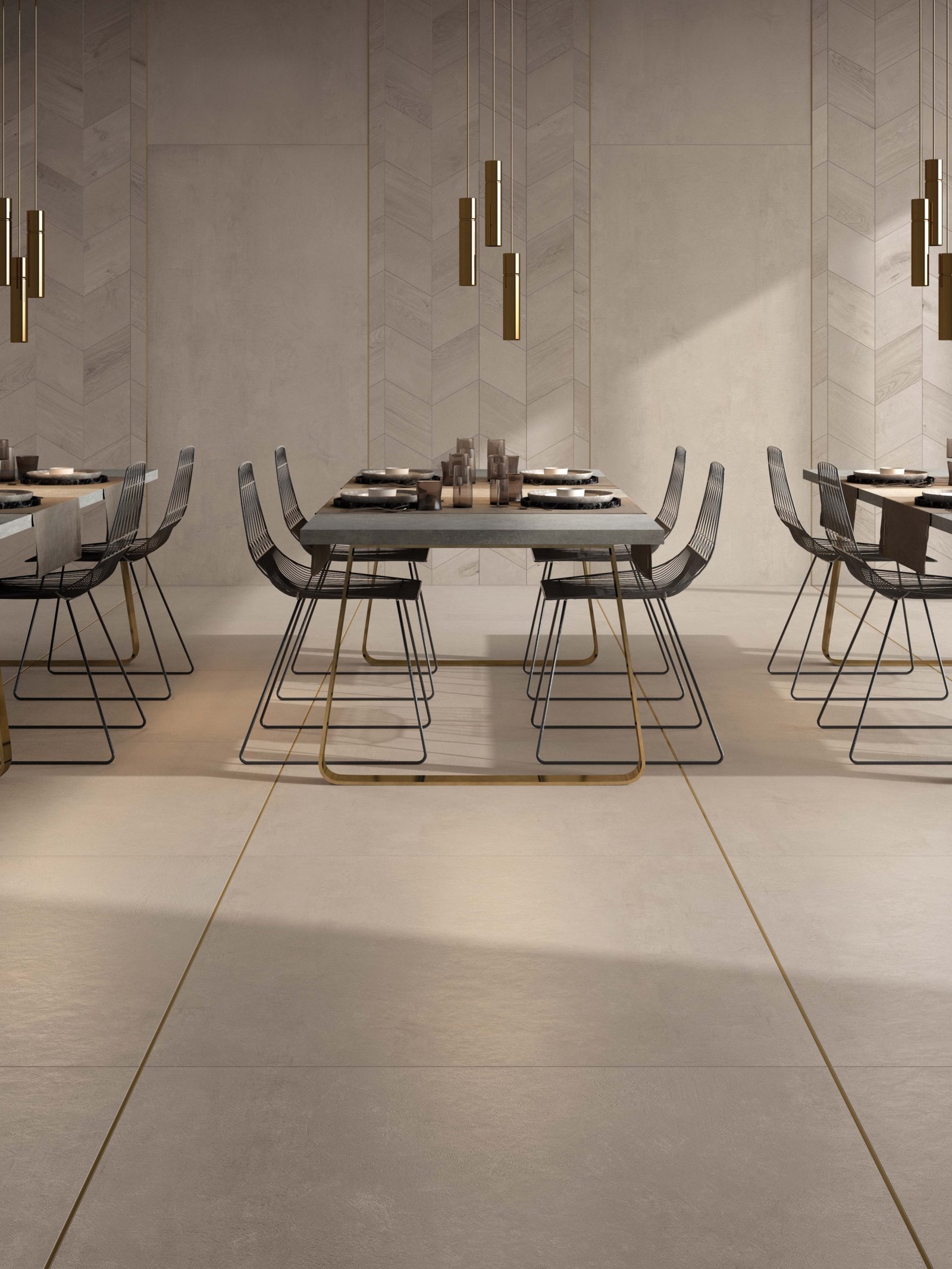 Dining modern în tonuri calde | Inspirație Baie Modern