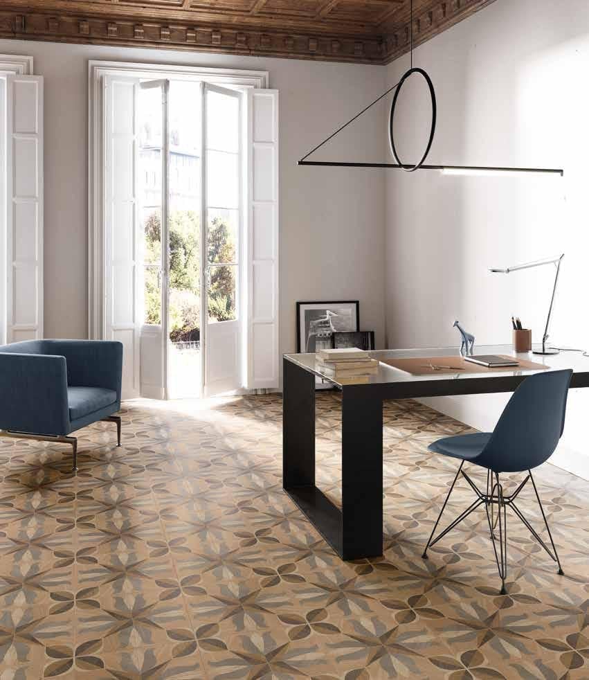 Birou boem cu pardoseală artizanală | Inspirație Baie Modern