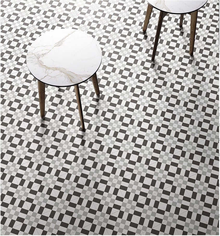 Hol geometric cu accent marmură | Inspirație Baie Modern