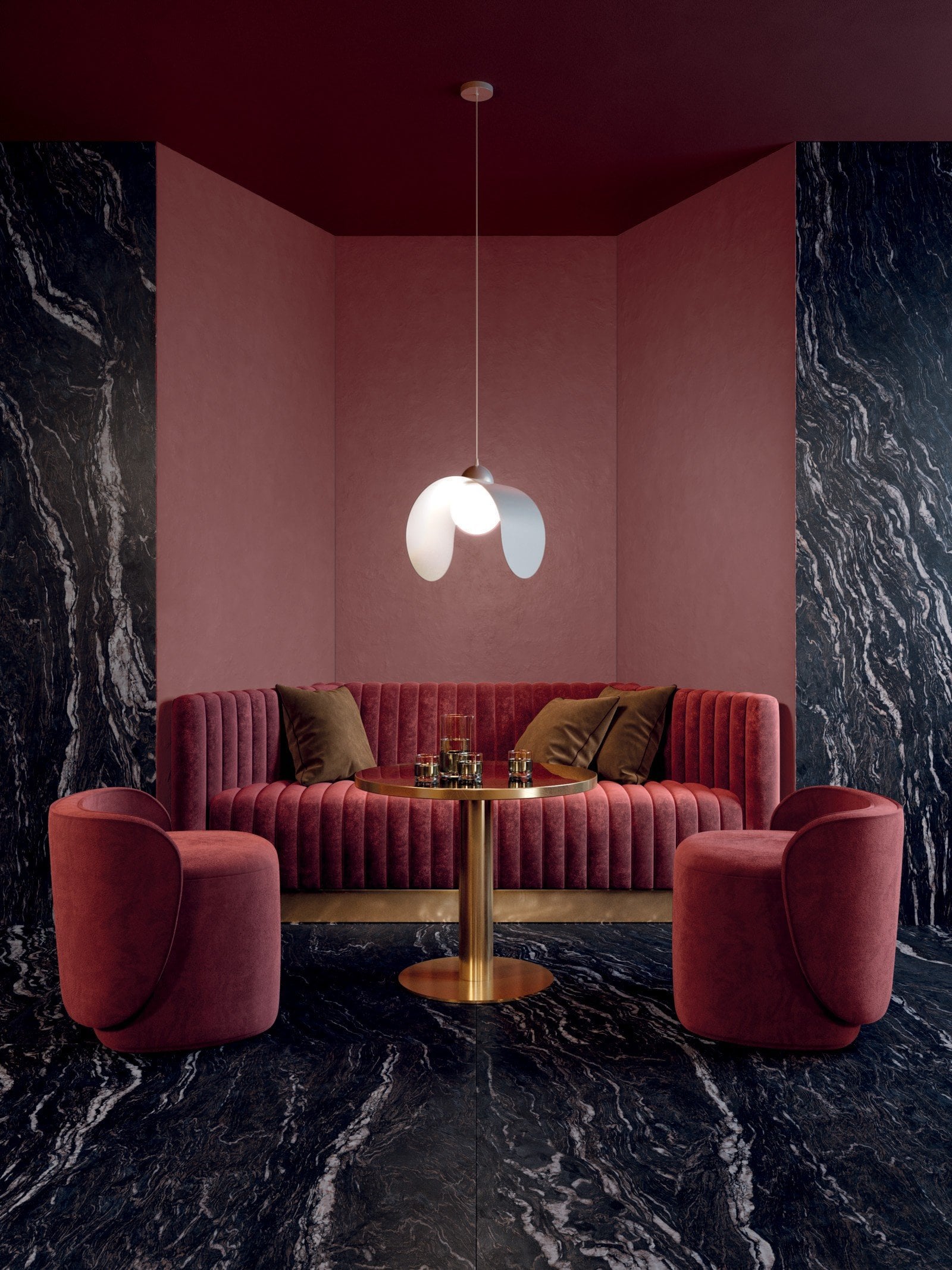 Lounge intim în tonuri vibrante