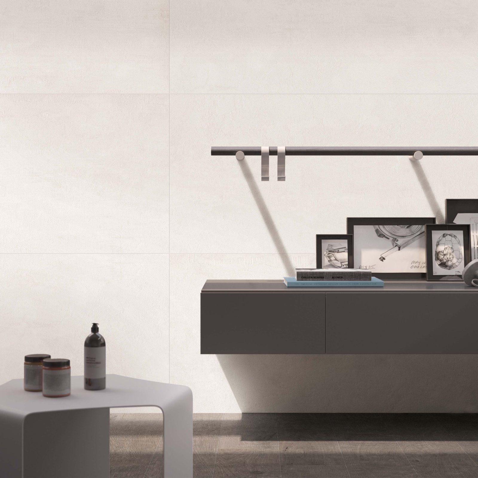 Minimalism relaxant în lumină difuză | Inspirație Baie Modern