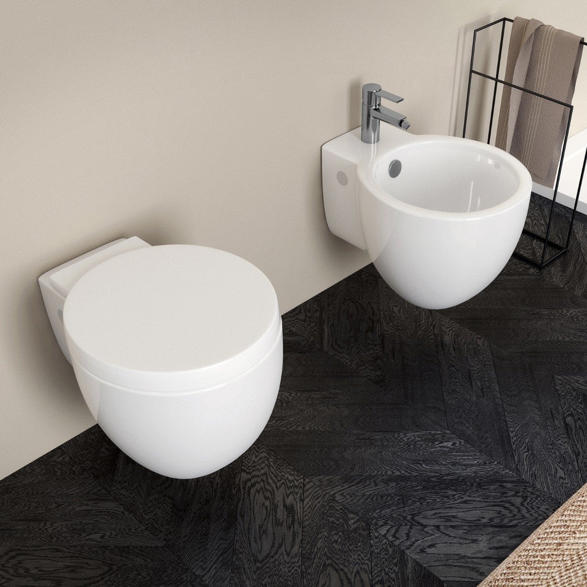 Baie modernă cu accente întunecate | Inspirație Baie Modern