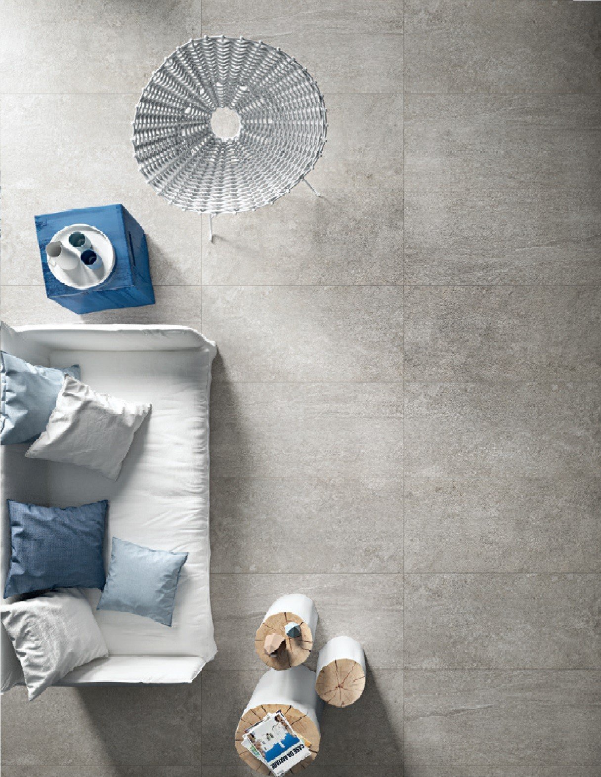 Terasă modernă cu accente albastre | Inspirație Baie Modern