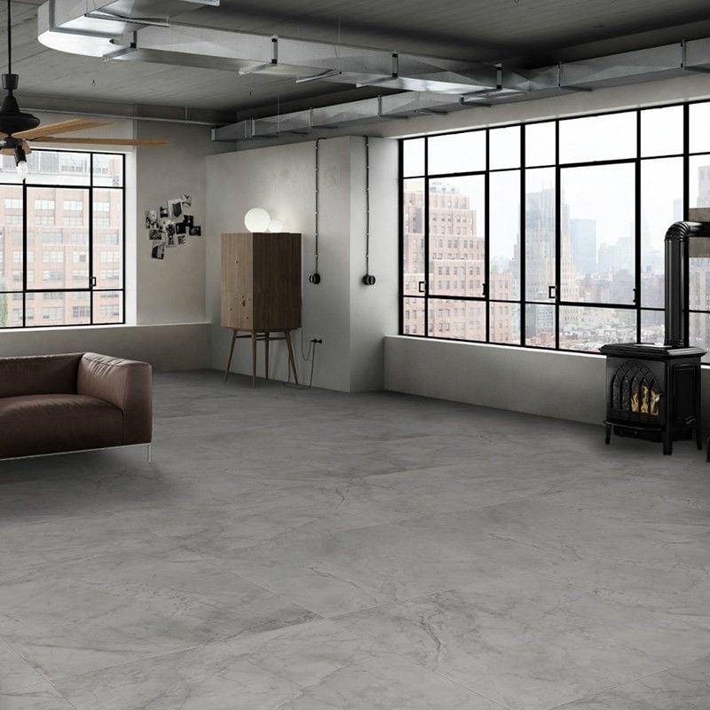 Living urban cu accente industriale | Inspirație Baie Modern