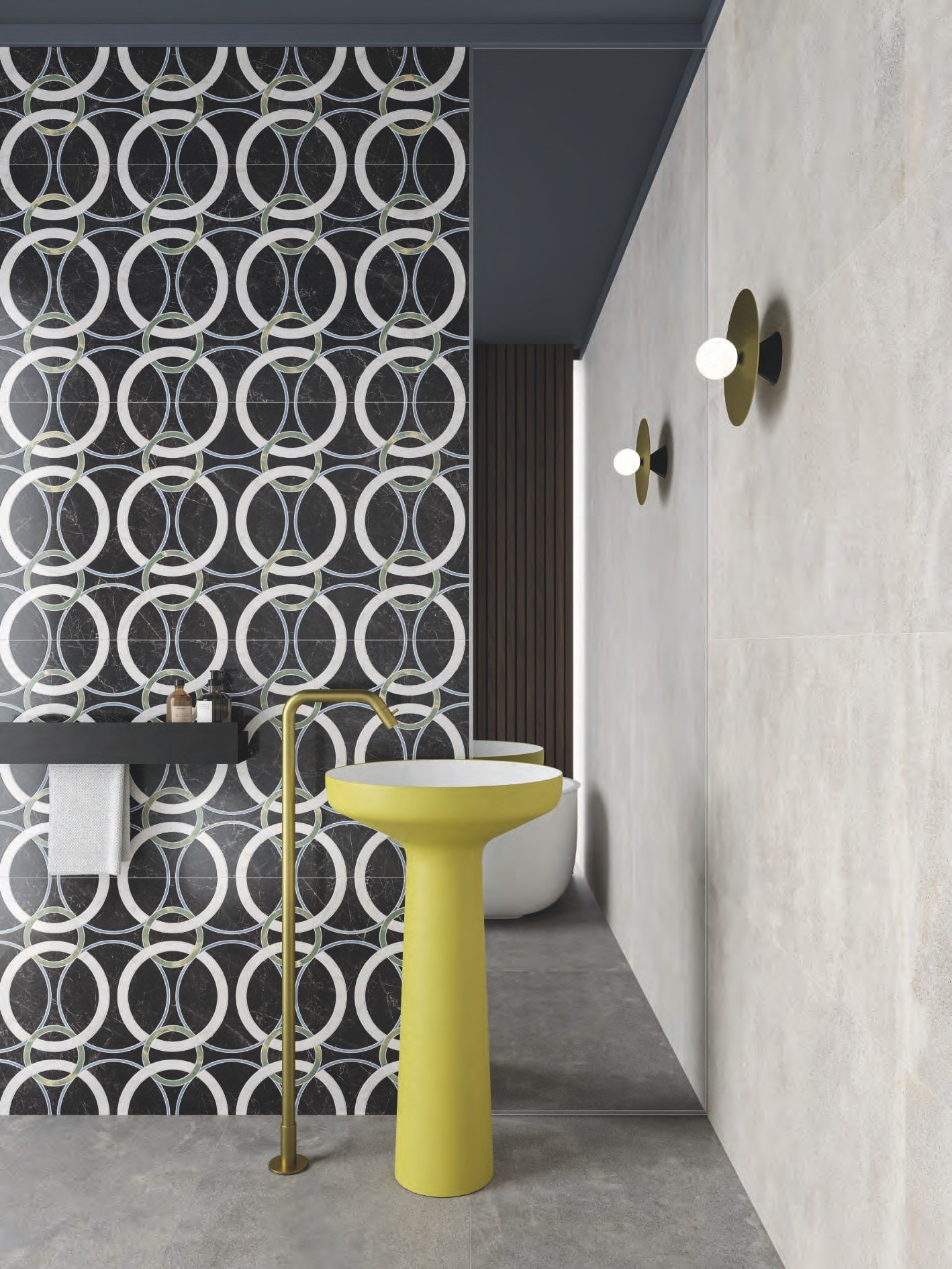 Baie modernă cu accente vibrante | Inspirație Baie Modern