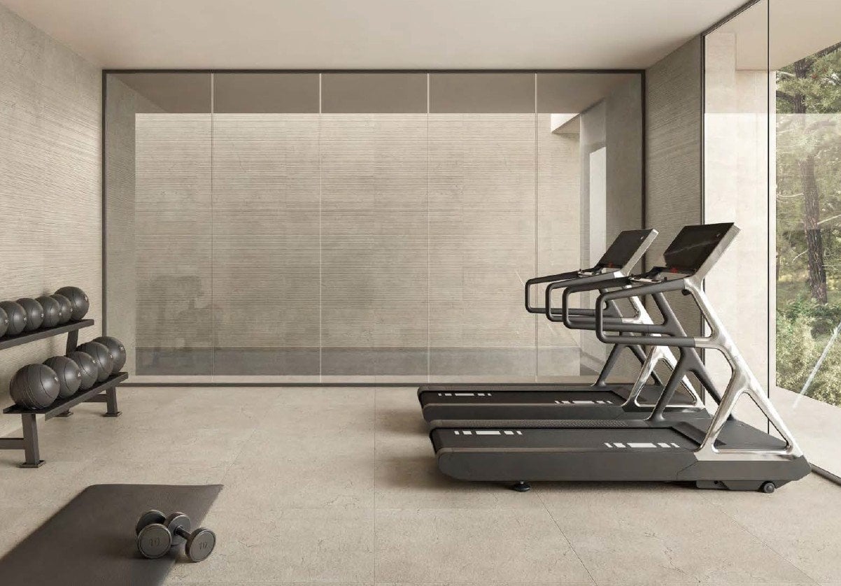 Sală de fitness minimalistă, urbană | Inspirație Baie Minimalist