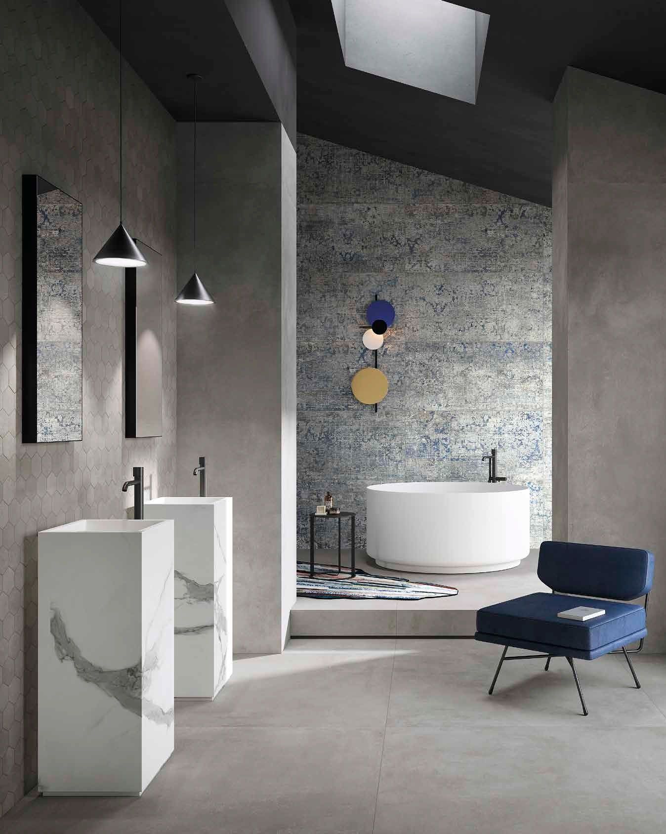 Baie eclectic-urbană cu accente de artă | Inspirație Baie Minimalist