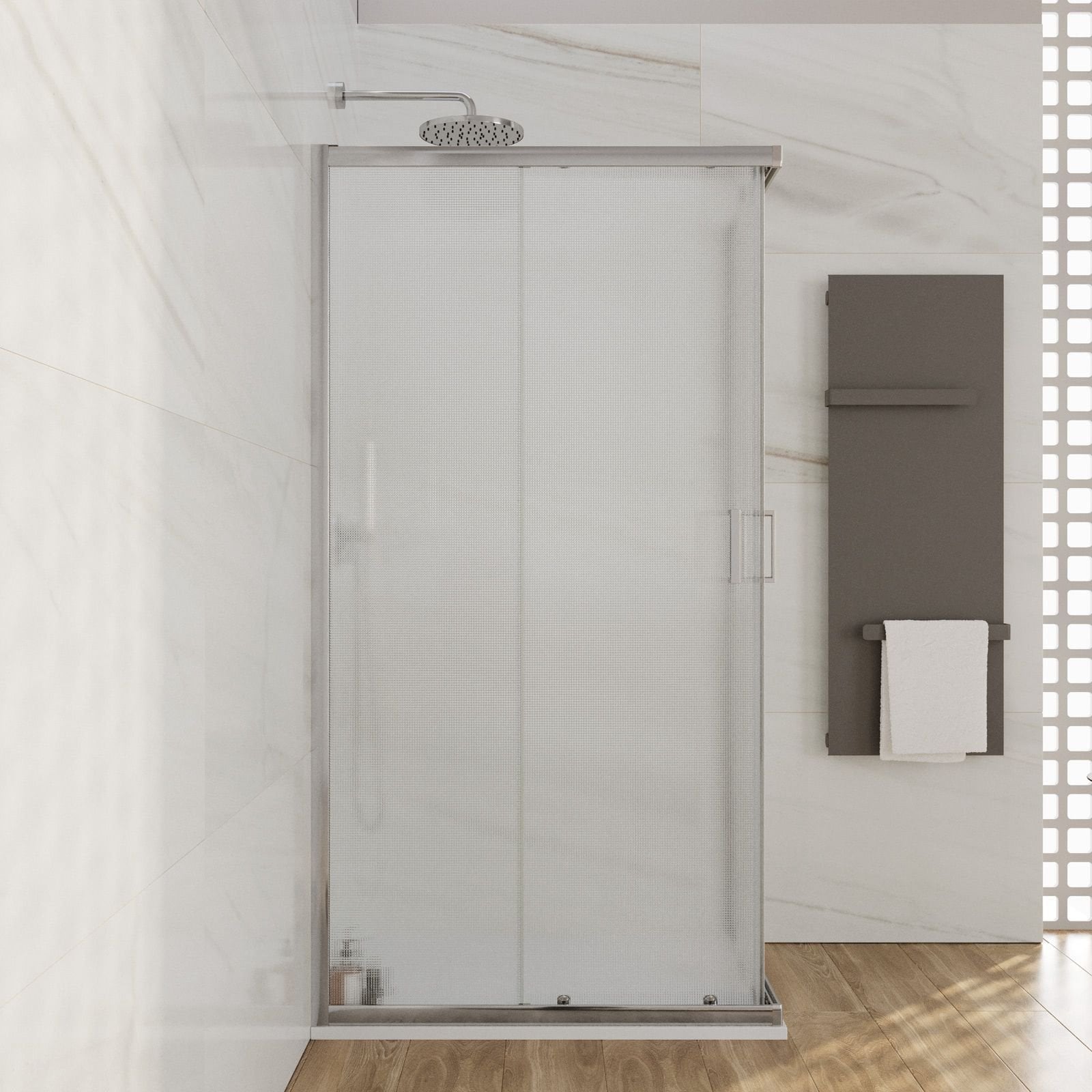 Duș modern cu accente calde | Inspirație Baie Modern