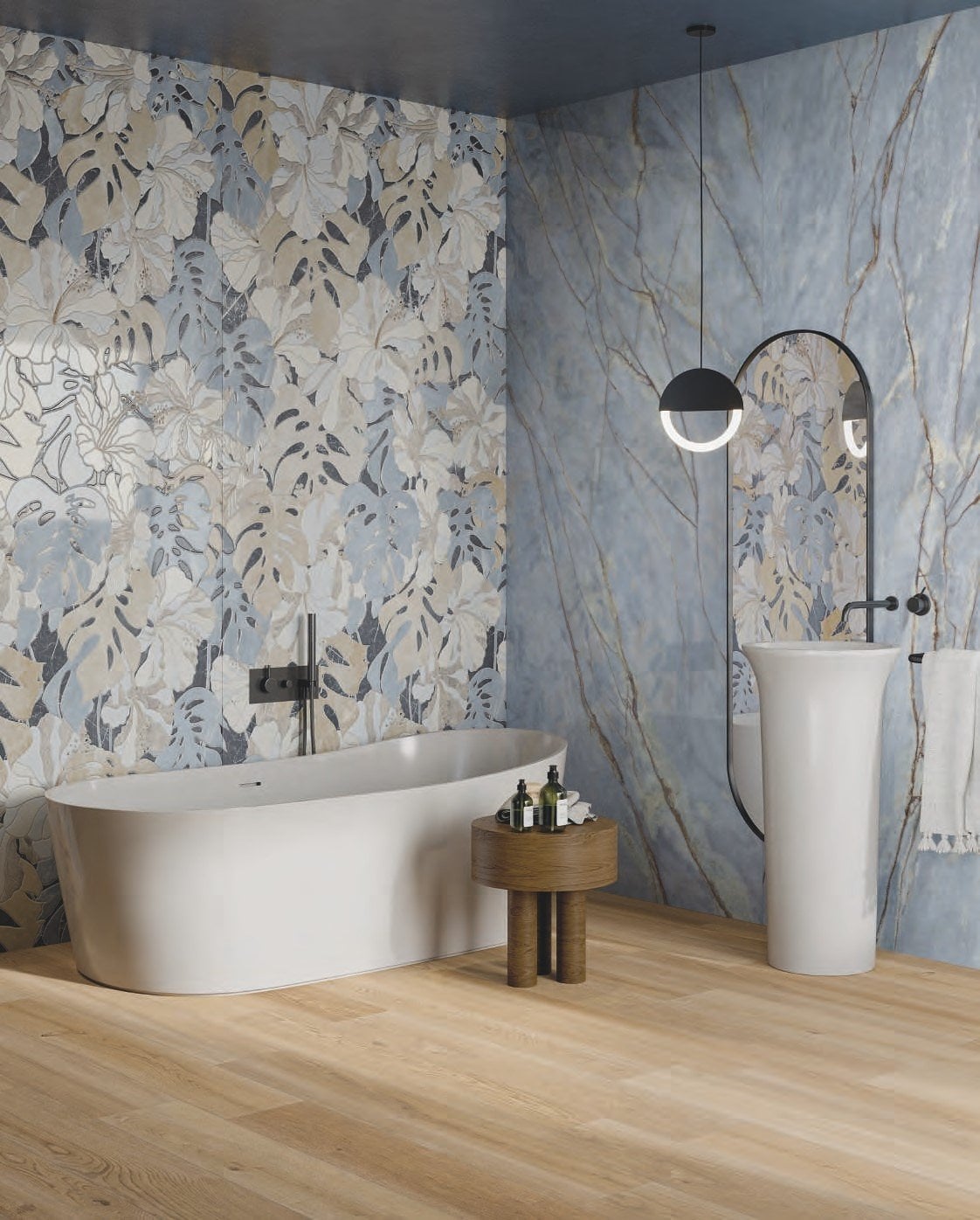 Baie serenă cu accente florale | Inspirație Baie Modern