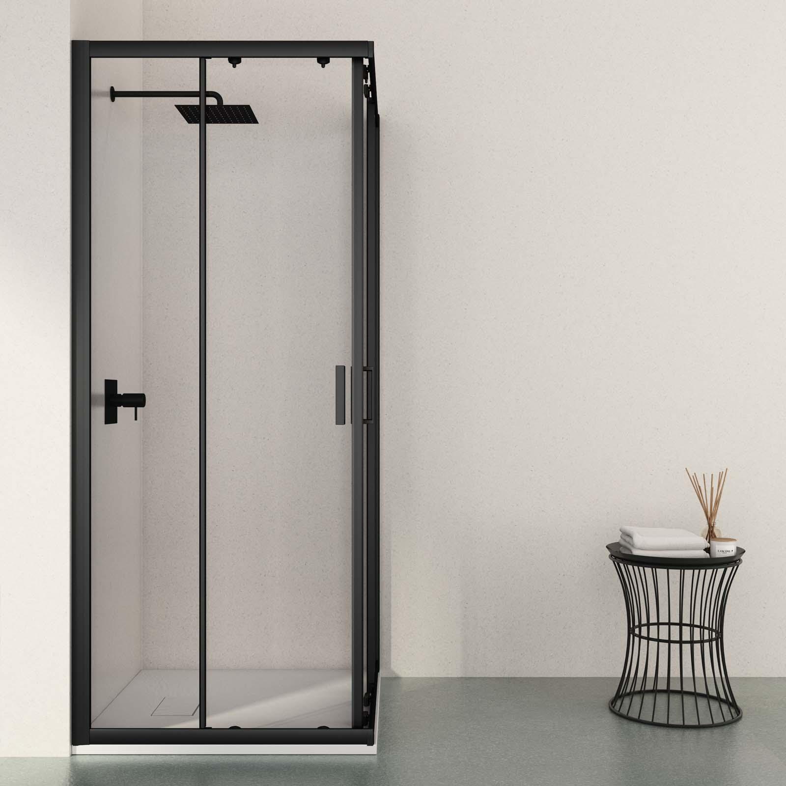 Duș modern cu accente negre | Inspirație Baie Modern