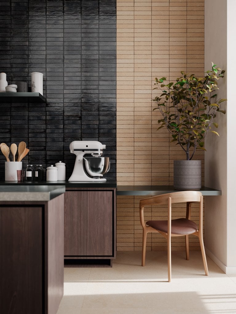Bucătărie urbană, tonuri contrastante | Inspirație Bucătărie Minimalist