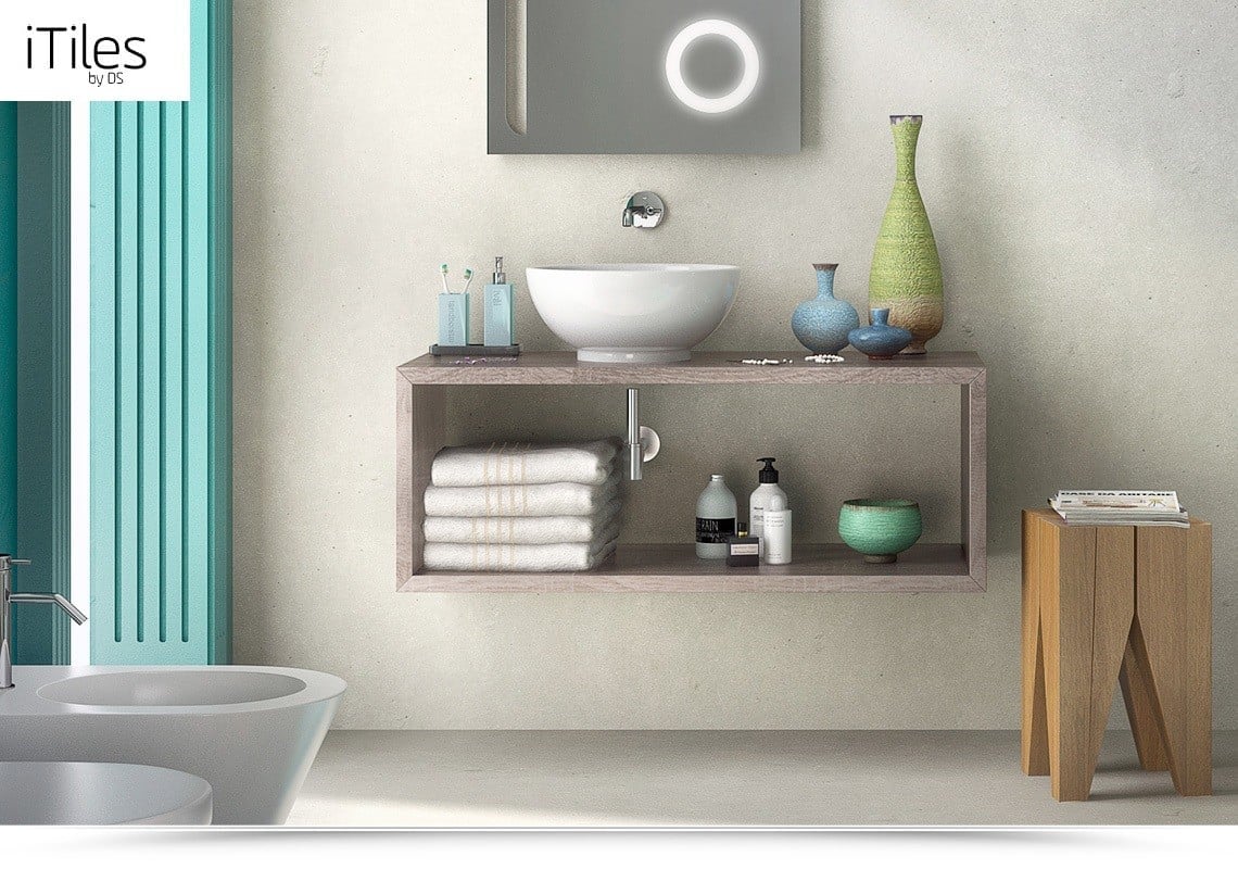Baie modernă cu accente turcoaz | Inspirație Baie Modern